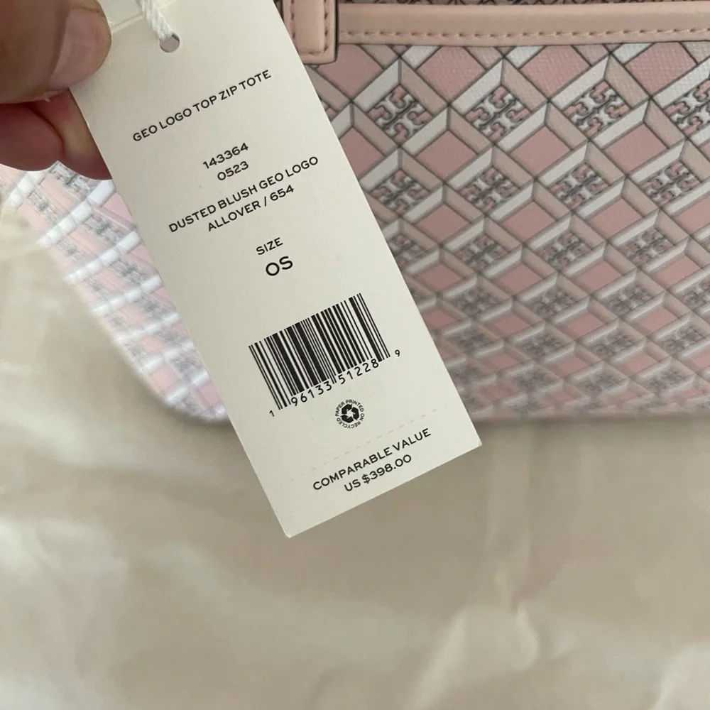 New Tory Burch geo logo targe zip tote - Picture 4 of 10